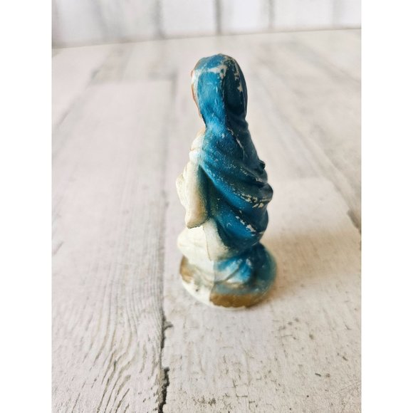 Vintage plastic Virgin Mary nativity village Xmas decor religious - Picture 2 of 8